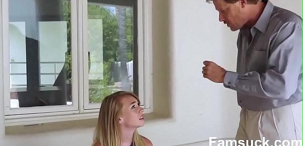  Cute Stepdaughter Punished By Her stepdady and mom  |FamSuck.com